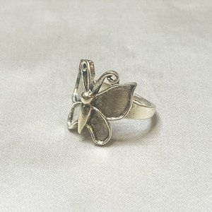 Butterfly Boho Style Silver Ring Stackable Grunge Goth Ring